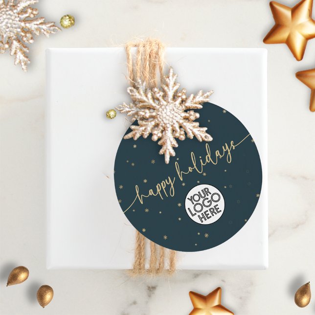 Modern minimalistisk Glad helg-Logotyp Gåvor Etiketter (Skapare uppladdad)