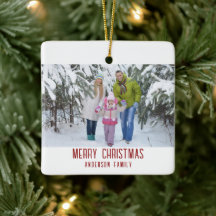Modern minimalistisk God Jul familjefoto