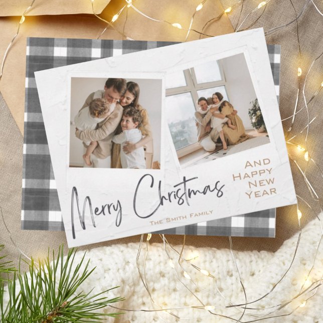 Modern minimalistisk God jul-fotokort Julkort (Skapare uppladdad)