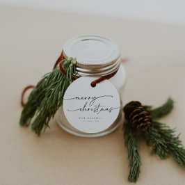 Modern minimalistisk God jul Gåvor Etiketter