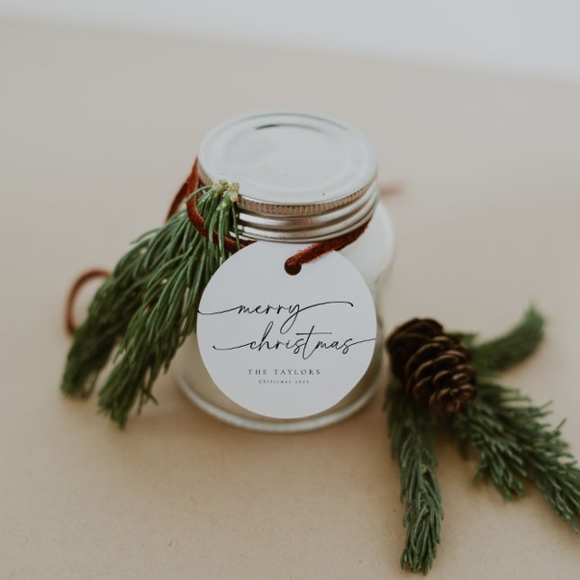 Modern minimalistisk God jul Gåvor Etiketter (Skapare uppladdad)