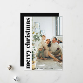 Modern minimalistisk God jul Helgdag-kort Julkort