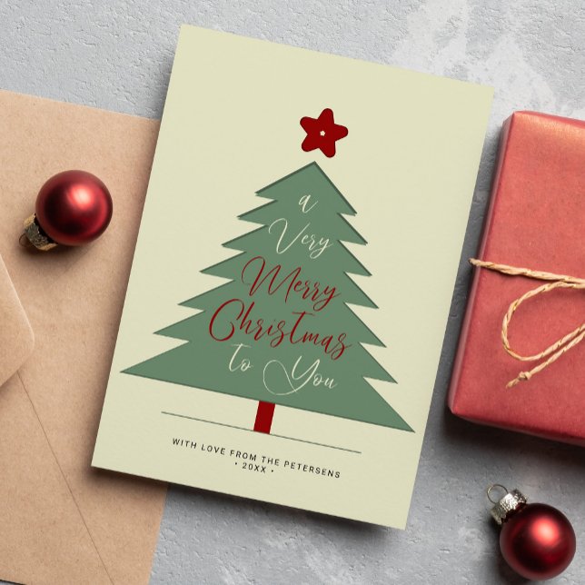 Modern minimalistisk God jul-manus enkel Julkort (Skapare uppladdad)