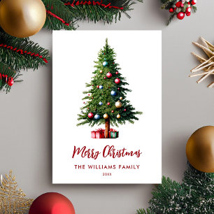 Modern minimalistisk God jul Träd Julkort