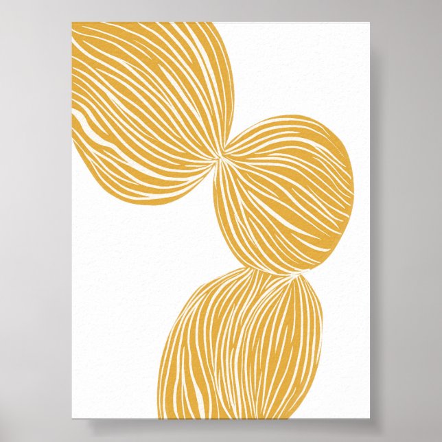 Modern minimalistisk Golden Gult Wall Art Poster (Framsidan)