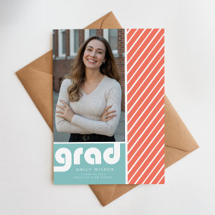 Modern Minimalistisk Grad Foto Tack för Examen Vykort