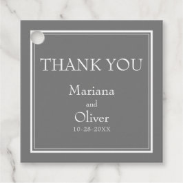 Modern minimalistisk Grått Bröllop Gåvor Etiketter