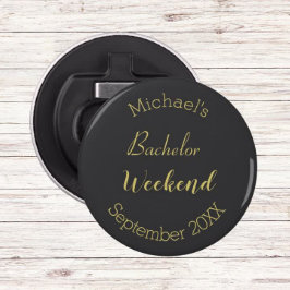 Modern minimalistisk Grått och Guld Bachelor Party Flasköppnare