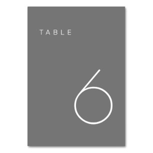 Modern minimalistisk Grått och vitt Bordsnummer Bo