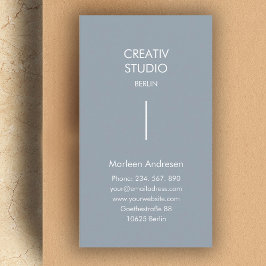 Modern minimalistisk Grått White Visitkort