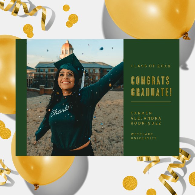 MODERN MINIMALISTISK GRATTIS GRADUATE INBJUDAN (Skapare uppladdad)