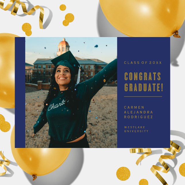 MODERN MINIMALISTISK GRATTIS GRADUATE INBJUDAN (Skapare uppladdad)