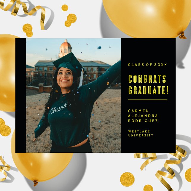 MODERN MINIMALISTISK GRATTIS GRADUATE INBJUDAN (Skapare uppladdad)