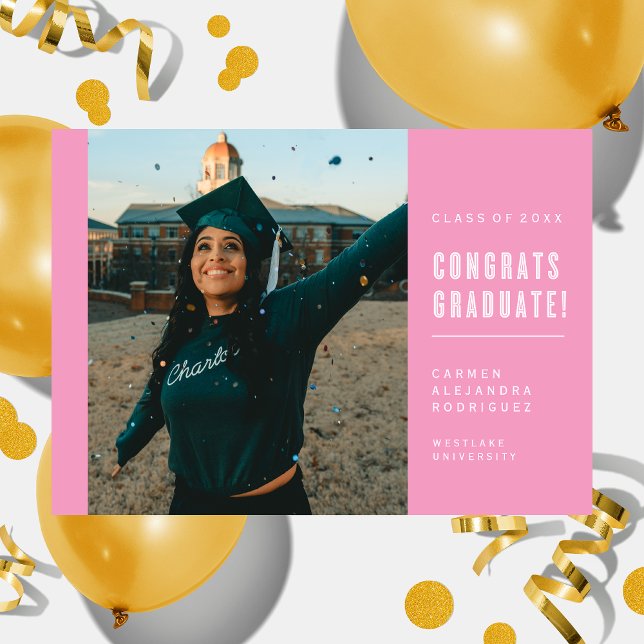 MODERN MINIMALISTISK GRATTIS GRADUATE INBJUDAN (Skapare uppladdad)