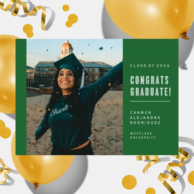 MODERN MINIMALISTISK GRATTIS GRADUATE INBJUDAN (Skapare uppladdad)