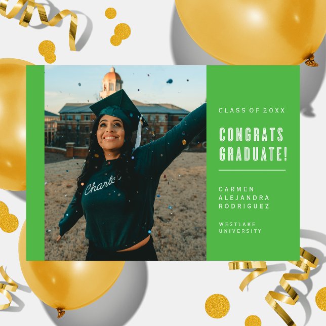 MODERN MINIMALISTISK GRATTIS GRADUATE INBJUDAN (Skapare uppladdad)