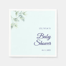 Modern minimalistisk greenergiy Baby Shower Napkin