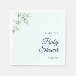 Modern minimalistisk greenergiy Baby Shower Napkin Pappersservett