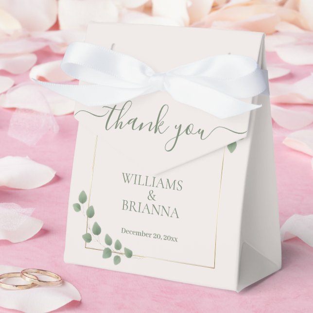 Modern Minimalistisk Grön Geometrisk Bröllop Presentaskar (Bröllop)