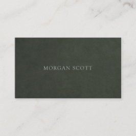 Modern minimalistisk grön suede textur visitkort