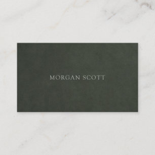 Modern minimalistisk grön suede textur visitkort