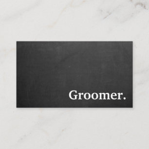 Modern minimalistisk groomer. slagit förmånskort visitkort