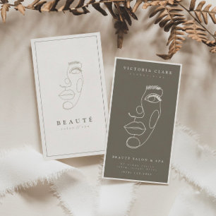 Modern minimalistisk grund/Neutralt Salon & Spa Visitkort
