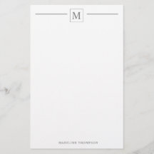 Modern minimalistisk grundläggande Silver-monogram