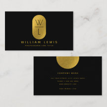 Modern minimalistisk guld & Black Monogram