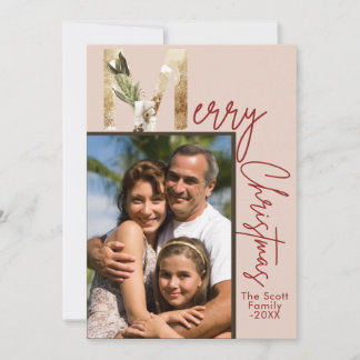 Modern minimalistisk Guld-fotoportet Inbjudningar