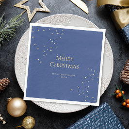 Modern minimalistisk Guld-konfetti God jul Pappersservett