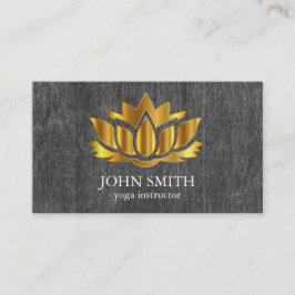 Modern minimalistisk Guld Lotus Yoga-instruktör Visitkort