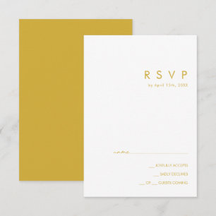 Modern minimalistisk Guld OSA kort