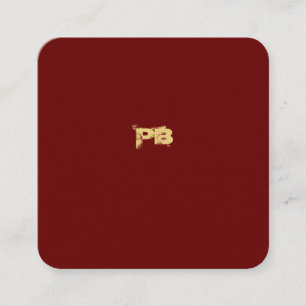 Modern minimalistisk Guld Red-Professionell Fyrkantigt Visitkort