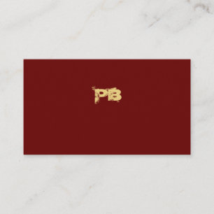 Modern minimalistisk Guld Red-Professionell Visitkort