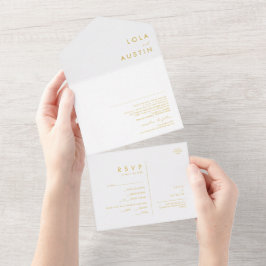Modern minimalistisk Guld-teckensnitt i en enda in
