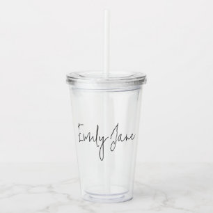 Modern minimalistisk hand i Namn Take Away Mugg
