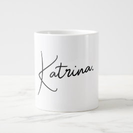 Modern minimalistisk handskriven Namn 20oz Jumbo Jumbo Mugg