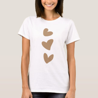 Modern minimalistisk Hearts Art Teckning T Shirt