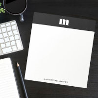 Modern Minimalistisk Hel Svart Vit Anpassad Monogr