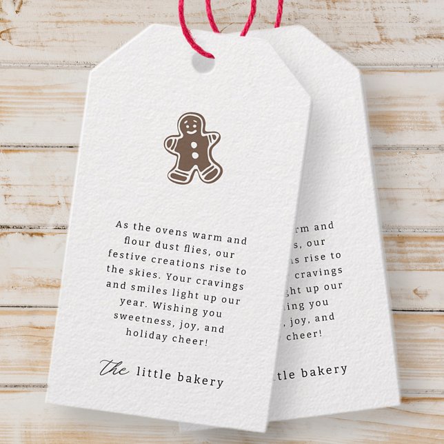 Modern minimalistisk Helgdag för bakverk Presentetikett (Skapare uppladdad)