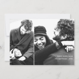 Modern minimalistisk Helgdag-fotosamlingskort Julkort