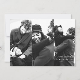 Modern minimalistisk Helgdag-fotosamlingskort Julkort