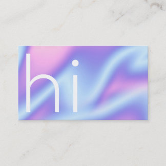 Modern minimalistisk HI-lila och rosa Visitkort