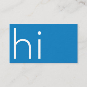 Modern minimalistisk HI - min namn är designad - a Visitkort