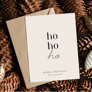 Modern minimalistisk Ho ho ho jul-Helgdag kort