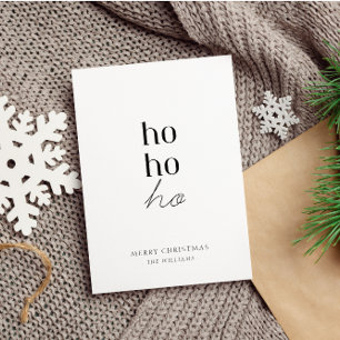 Modern minimalistisk Ho ho ho jul-Helgdag kort