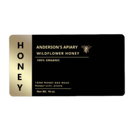 Modern minimalistisk honungsbin från guld fraktsedel