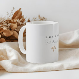 Modern minimalistisk höstvibes kaffemugg