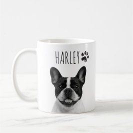 Modern minimalistisk husdjursfoto och typografi B Kaffemugg